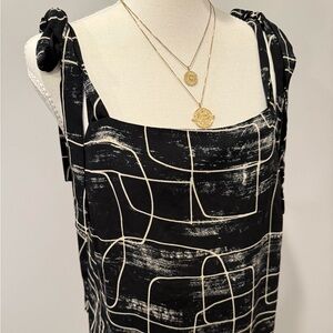 Moschino Black and White Abstract Blouse
